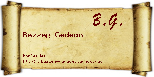 Bezzeg Gedeon névjegykártya